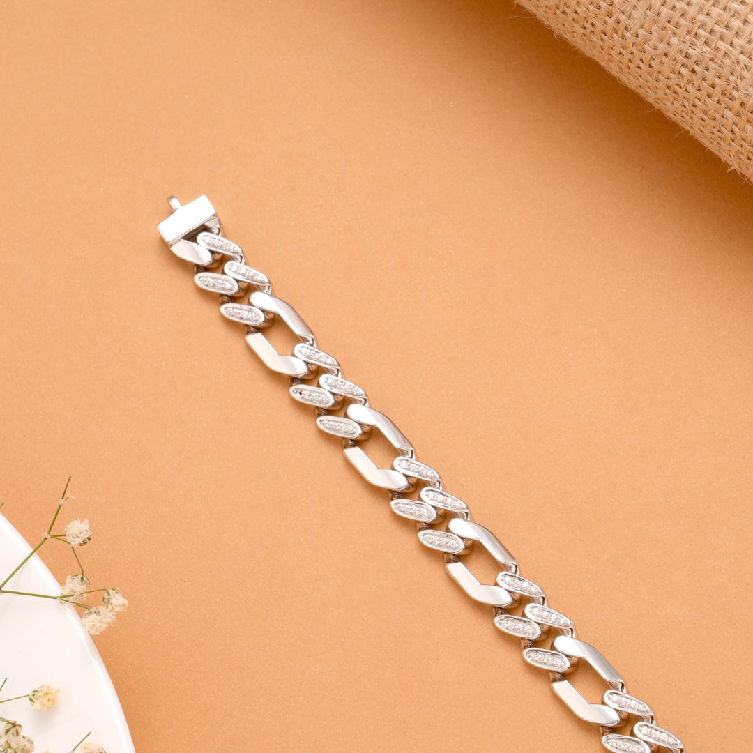 Stylish Sachin  Silver Bracelet