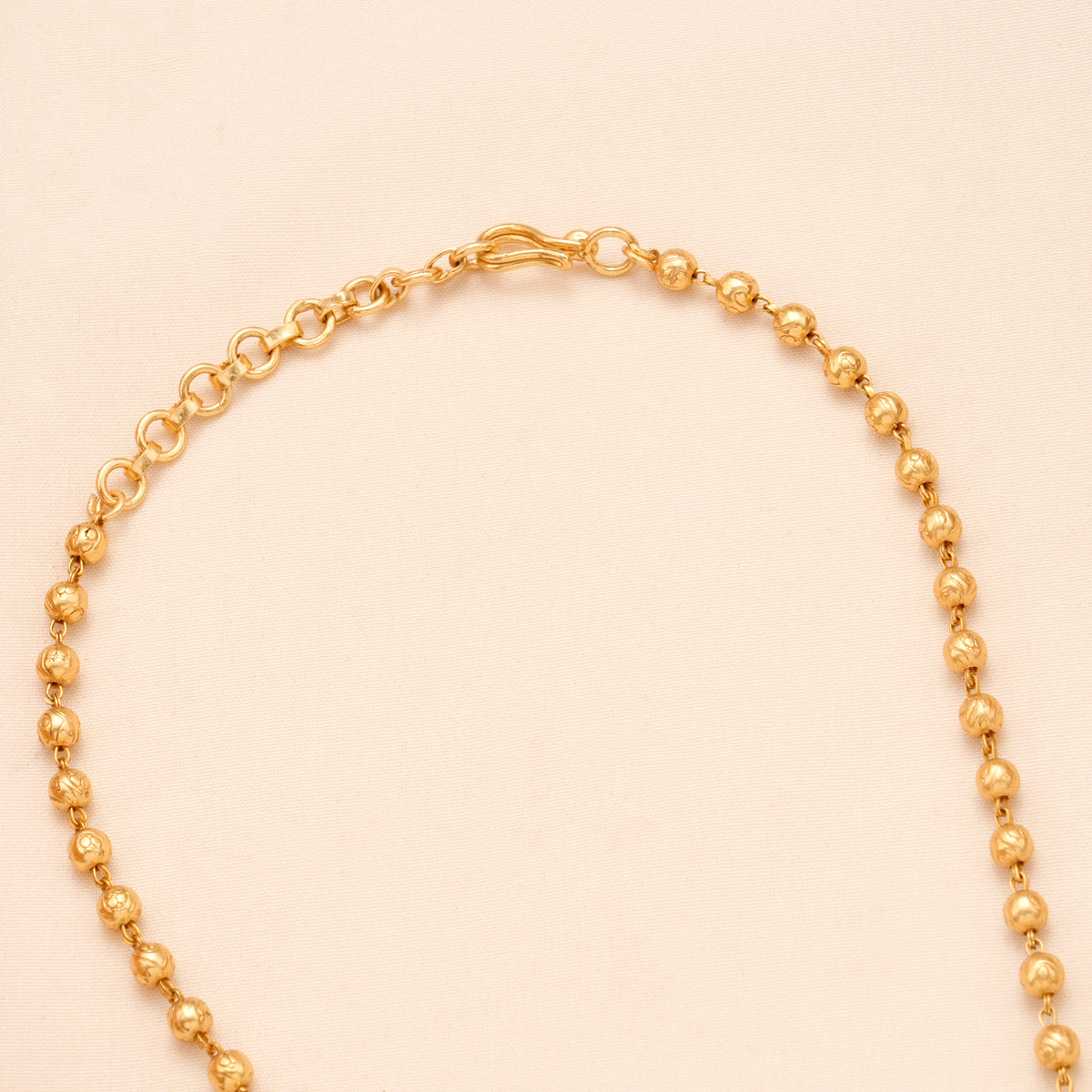Blossom Floral Pendant with Golden Balls Necklace Set