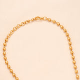 Blossom Floral Pendant with Golden Balls Necklace Set
