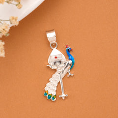 Sacred Murugan Vel Peacock Pendant