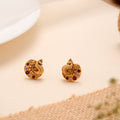 Elegant Antique Golden Peacock Ear Stud