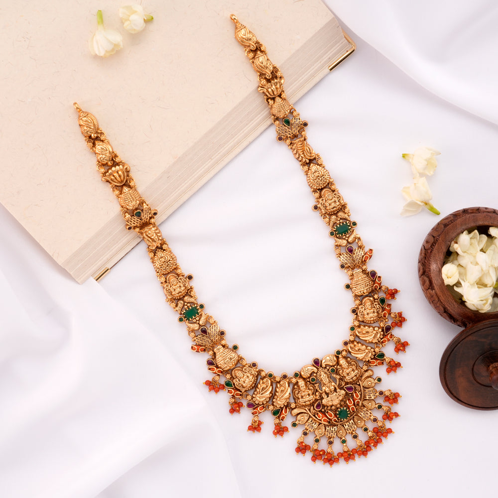 Divine Nagas Lakshmi Coral Drops Haram