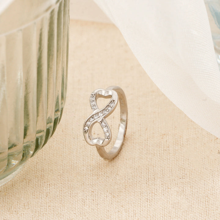Fashion Infinity White Gemstone Ring