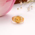 Dancing Ganesh Circle Design Golden Ring