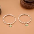 Cute Tortoise Silver Baby Bangle
