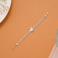 Lord Ganesha with Silver Kids Bracelet