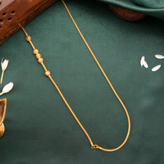 Classic Ball Cut Mugappu Gold Chain