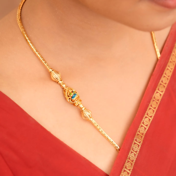 Royal Golden Lakshmi Mugappu Chain