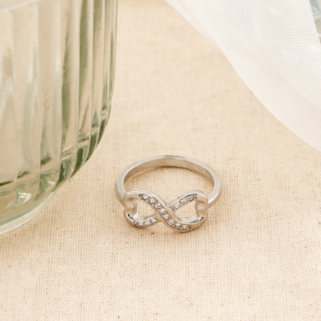 Fashion Infinity White Gemstone Ring