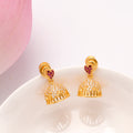 Ruby Heart Bell Shape Golden Jimikki