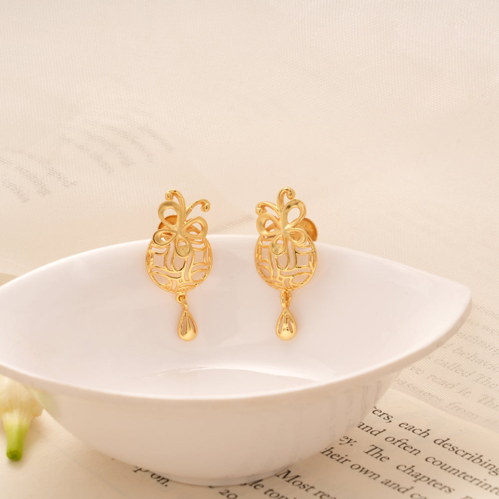 Classic Butterfly Design Golden Earring