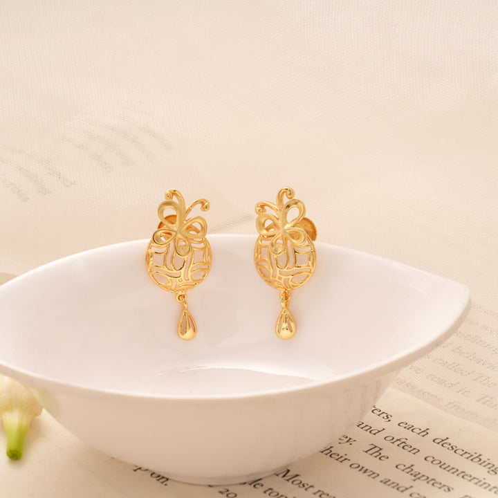 Classic Butterfly Design Golden Earring