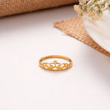 Royal Crown Pattern Golden Ring
