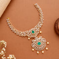 Classic Emerald with Pearl Drop Swarovski Necklace