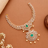Classic Emerald with Pearl Drop Swarovski Necklace