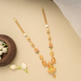 Goddess Gaja Lakshmi Golden Necklace