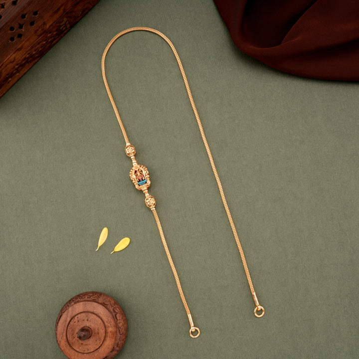 Antique Lakshmi Floral Peacock Mugappu Chain