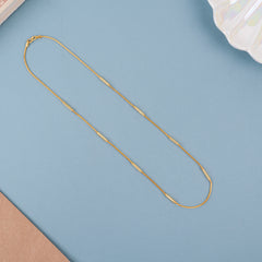 Premium Cylindrical Pattern Gold Necklace
