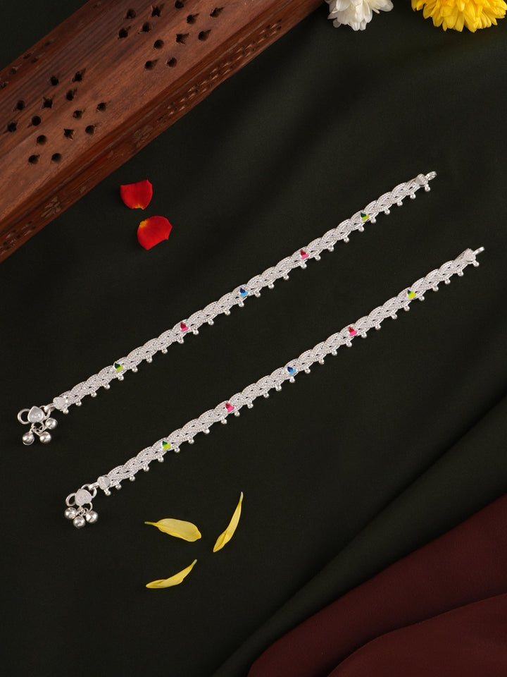 Braid Chandi Silver Anklet