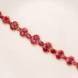 Radiant Ruby Stone Gold Bracelet for Women