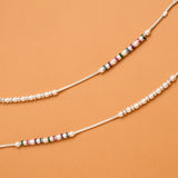Multi Color Enamel Bead Silver Anklet