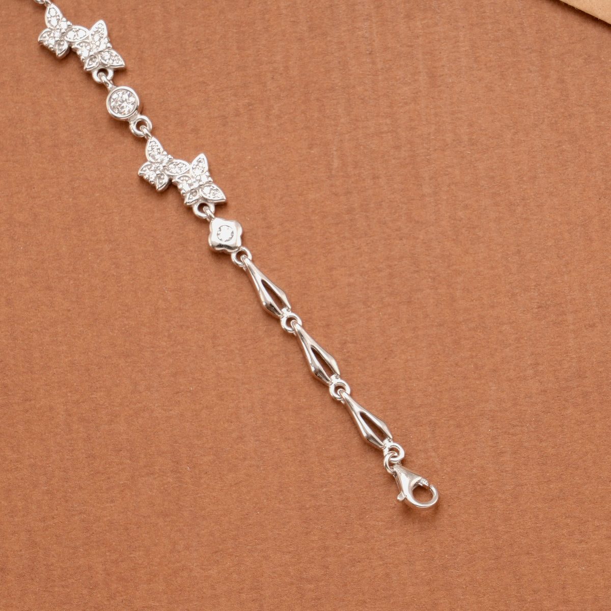 Vibrant Butterfly with Silver Women’s Bracelet