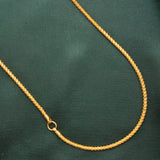 Elegant Floral Design Gold Mugappu Chain