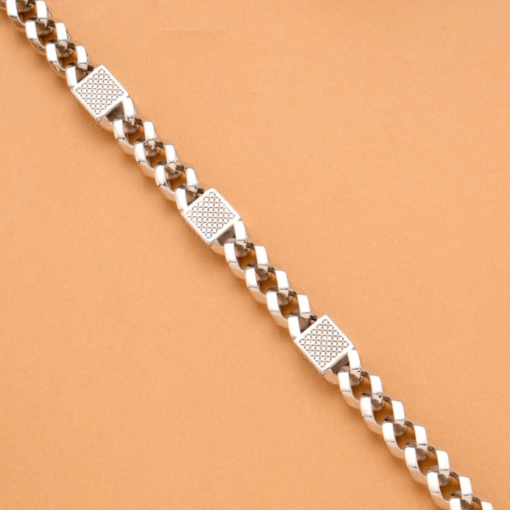 Classic Elegance Link Men's Silver Bracelet