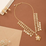 Heart Shape Flower Design Golden Necklace Set