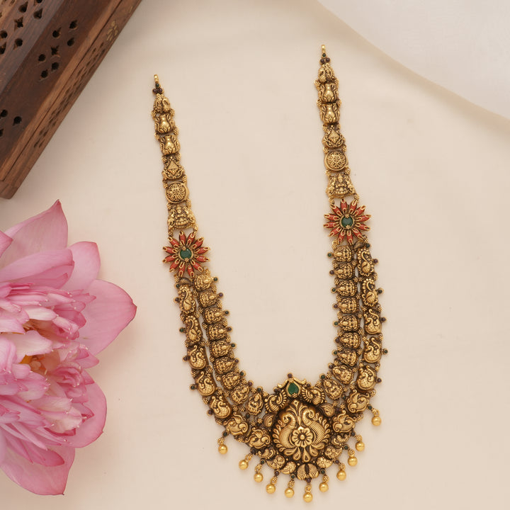 Antique Peacock Design with Coral Haram