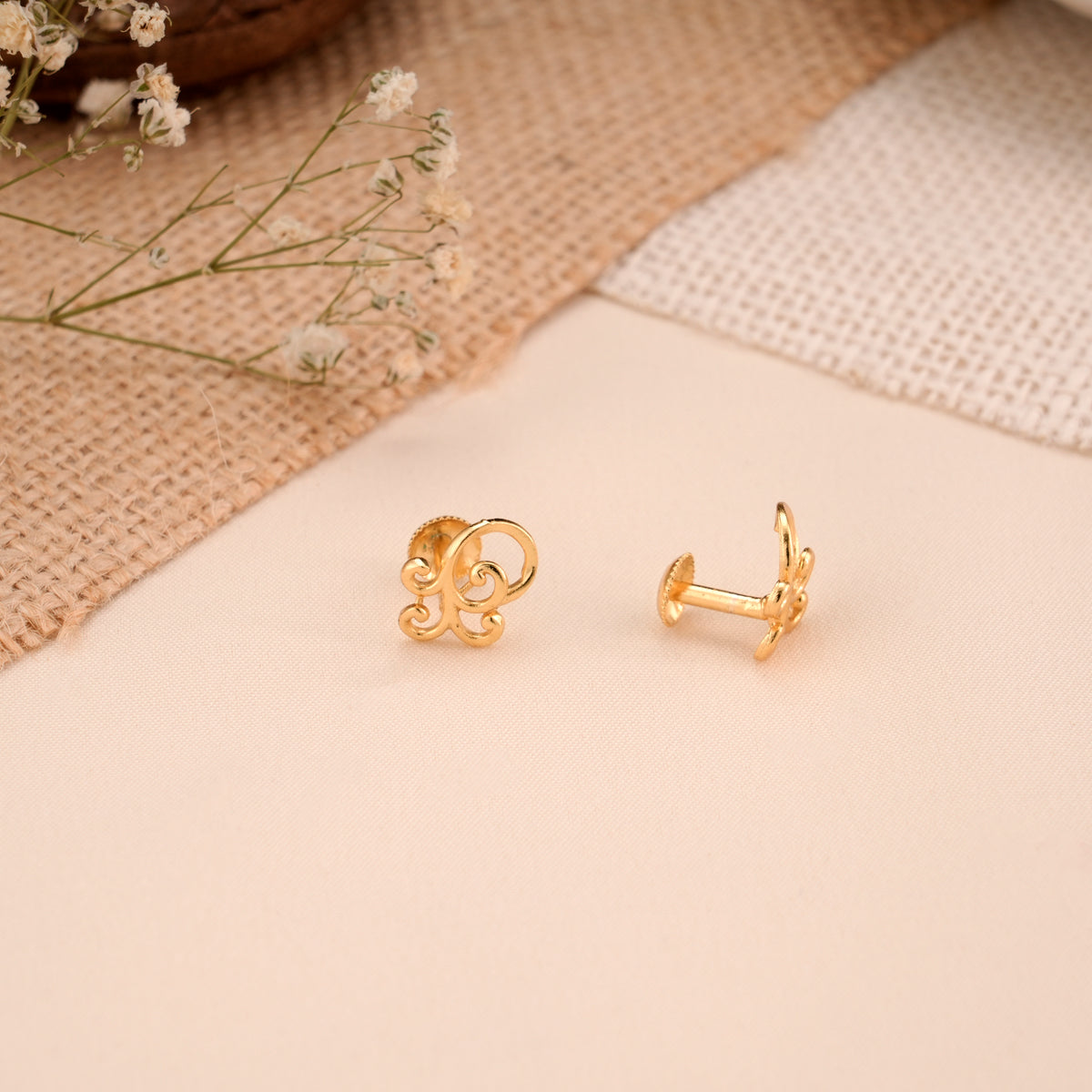 Butterfly Casting Stud Earrings