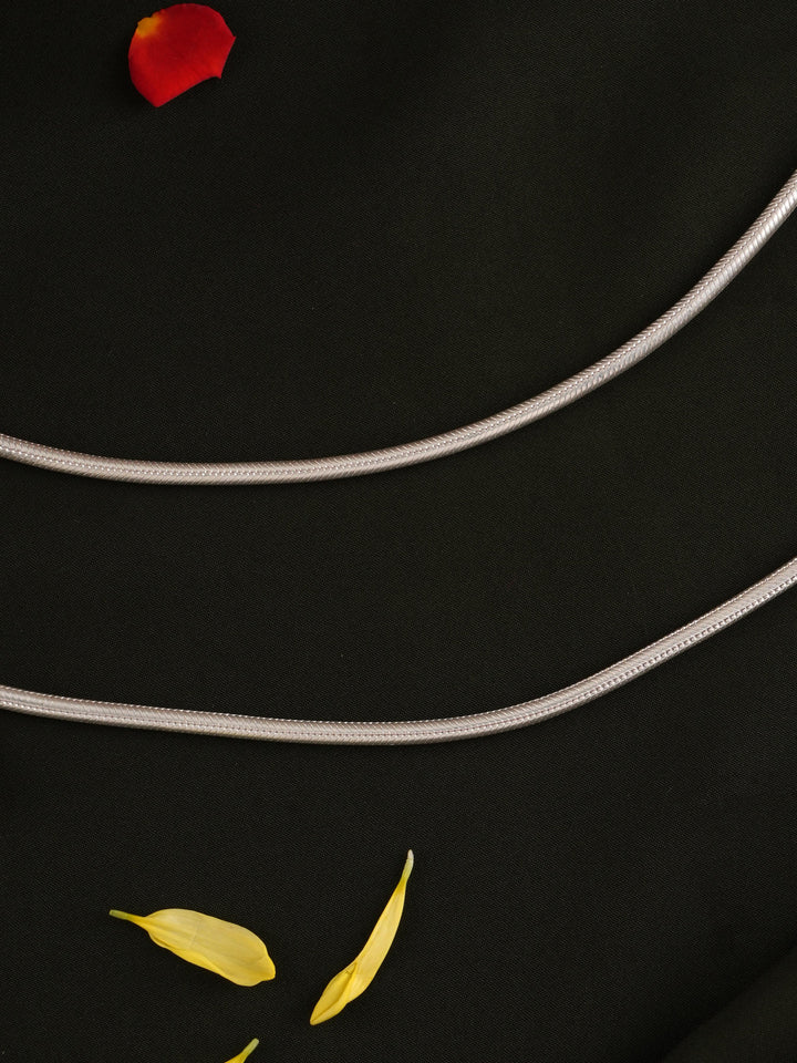 Plain Silver Anklets for Women