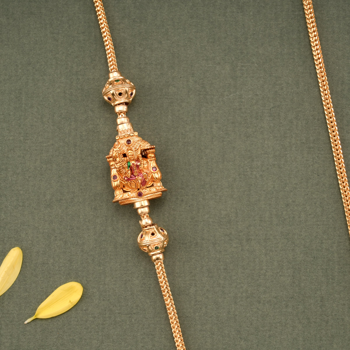 Premium Lakshmi Gold Plated Mugappu Chain
