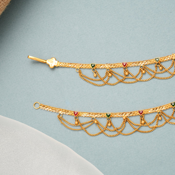 Traditional Hair Chain Gold Mattal