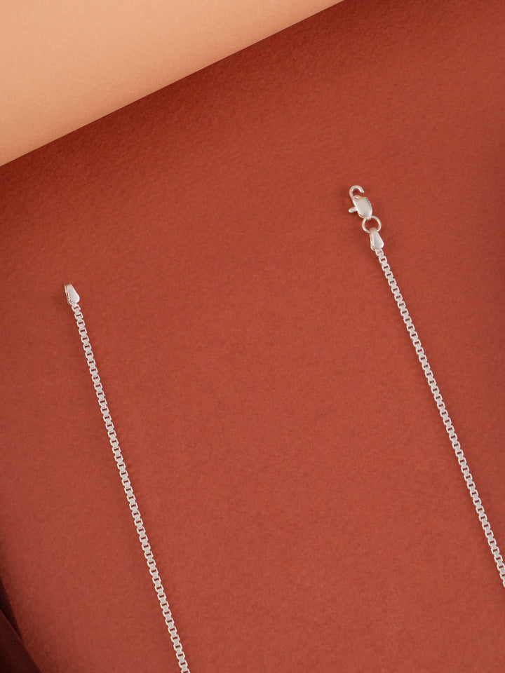 Mini Box Link Silver Chain for Men