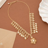 Heart Shape Flower Design Golden Necklace Set