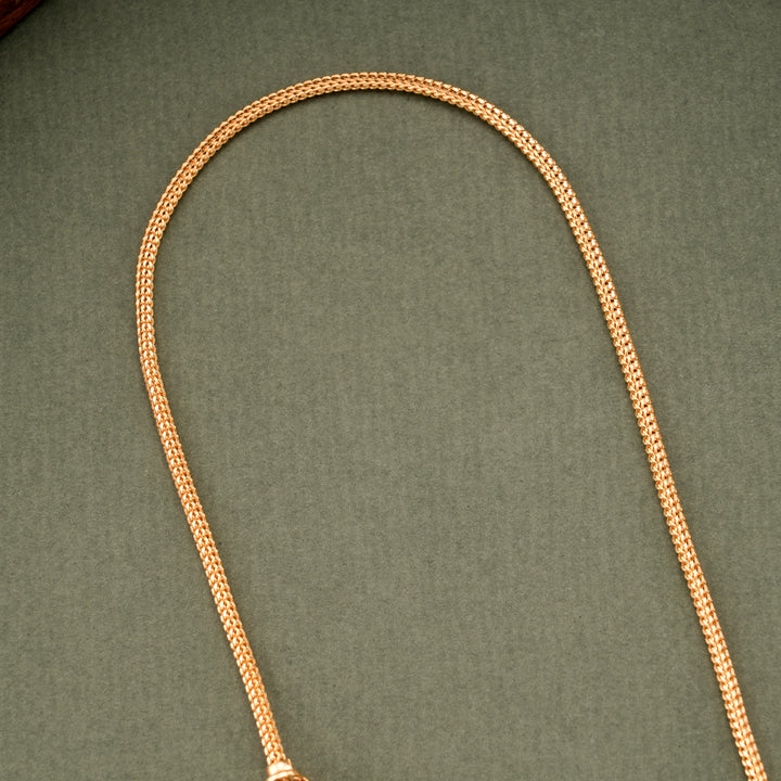 Antique Lakshmi Floral Peacock Mugappu Chain