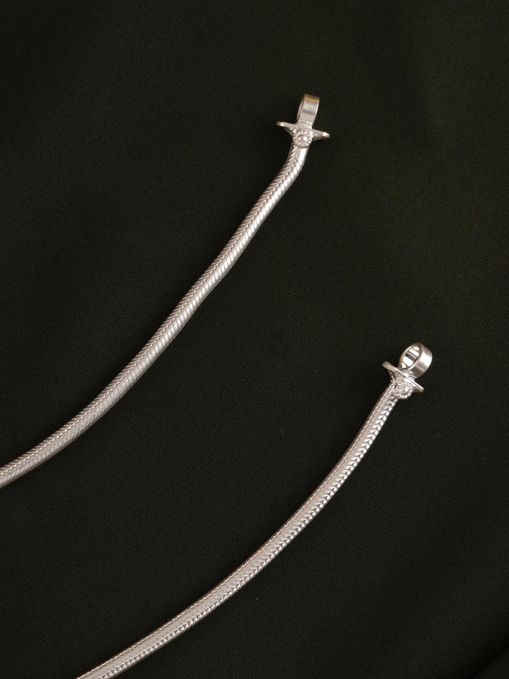 Plain Silver Anklets for Women