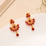 Ruby Chand Floral Pendant Necklace Set