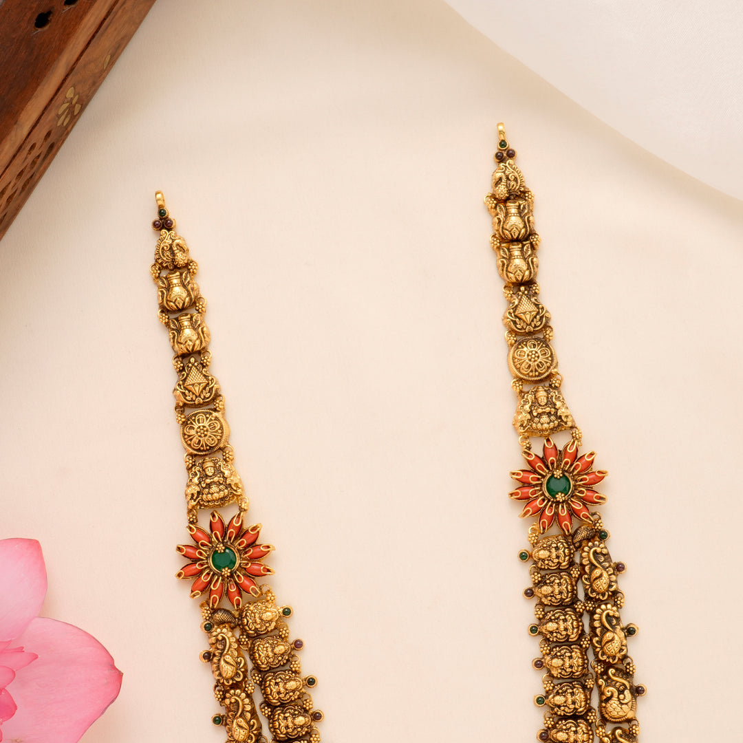 Antique Peacock Design with Coral Haram