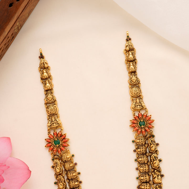 Antique Peacock Design with Coral Haram