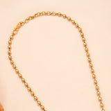 Antique Circle Flower Pendant Golden Long Necklace Set
