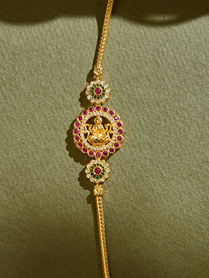 Mahalakshmi Ruby Mugappu Chain