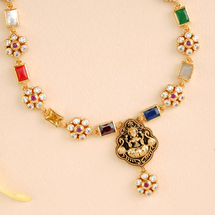 Antique Navaratna Lakshmi Necklace