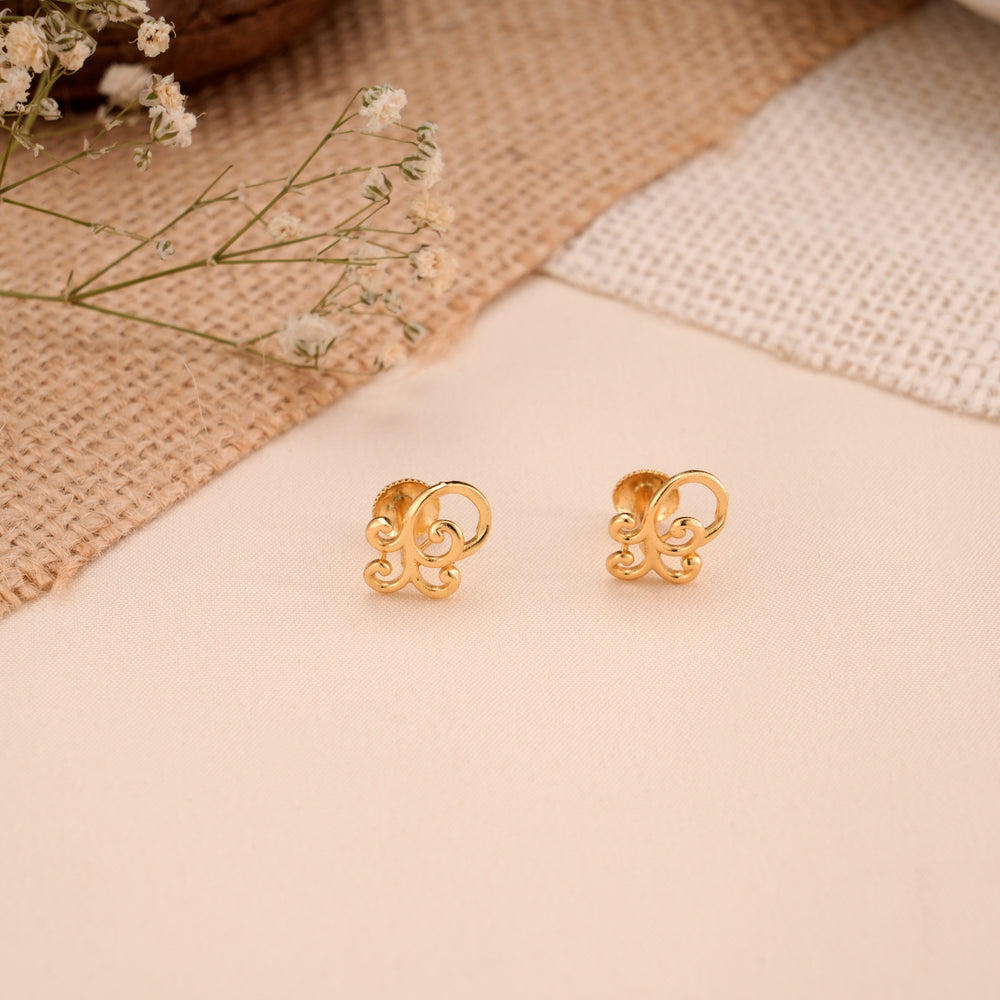 Butterfly Casting Stud Earrings