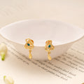 Regal Curved Heart Design Golden Earring