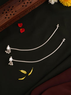 Plain Silver Anklets for Women