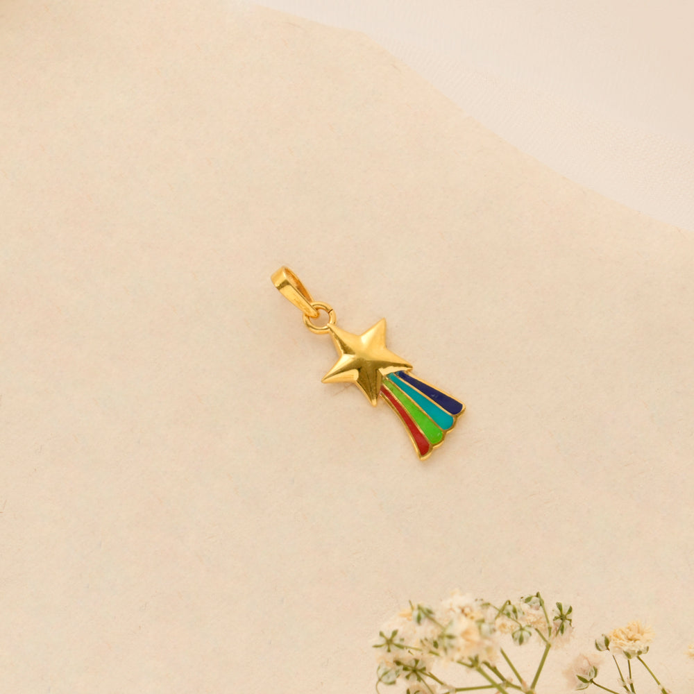 Star Popsicle Golden Pendant