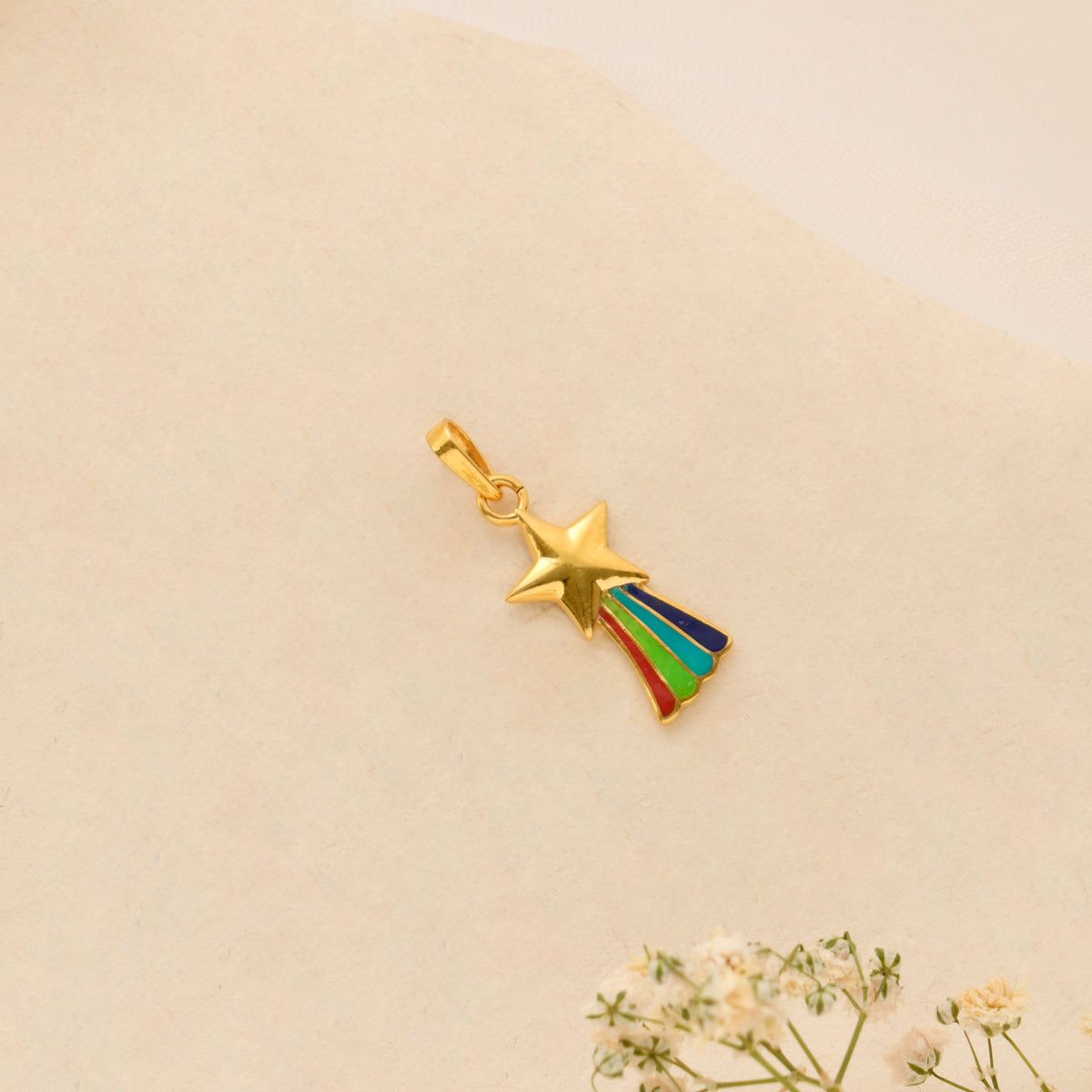 Star Popsicle Golden Pendant