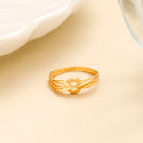Elegant Minimal Twist Gold Ring
